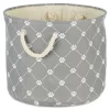 Baskets & Boxes-Kirkland's Home Paw Trellis Round Basket, 18 In. Gray
