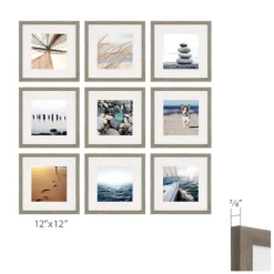 Gallery Wall Frames-Kirkland's Home 9-Pc. Gallery Wall Picture Frame Set, 8X8 Gray