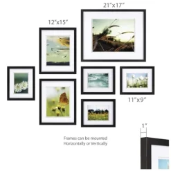 Gallery Wall Frames-Kirkland's Home 7-Pc. Matted Gallery Wall Picture Frame Set Black