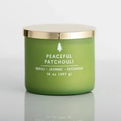 Candles-Kirkland's Home Peaceful Patchouli Triple Wick Jar Candle Green