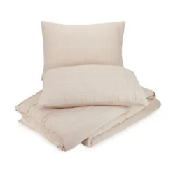 Duvets-Kirkland's Home Peach Textured 3-Pc. King Duvet Set Tan