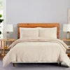 Duvets-Kirkland's Home Peach Textured 3-Pc. Queen Duvet Set Tan
