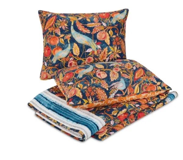 Quilts-Kirkland's Home Peacock Garden Full/Queen 3-Pc. Quilt Set Orange