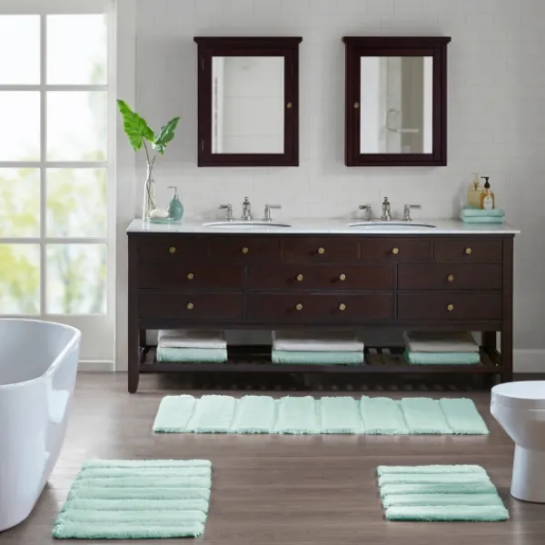 Bathroom Rugs-Kirkland's Home Pearl Tufted Bath Mat, 34 In. Green