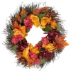 Wreaths-Kirkland's Home Peony And Mum Floral Wreath Yellow/Red/Orange