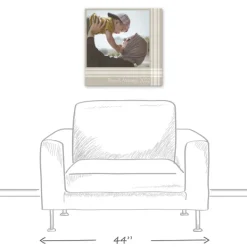 Wall Plaques-Kirkland's Home Personalized Beige Plaid Photo Upload Canvas Art Tan