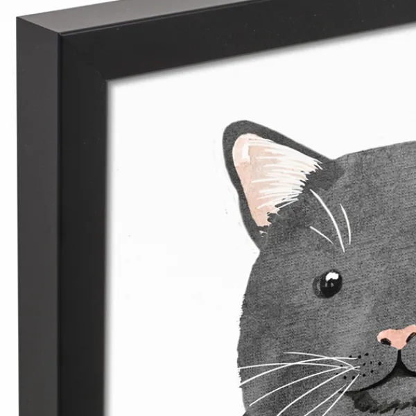 Wall Quotes & Signs-Kirkland's Home Personalized Black Cat Canvas Wall Plaque Black/White