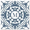 Monogram Wall Decor-Kirkland's Home Personalized Blue Tile Monogram Wall Plaque Blue/White
