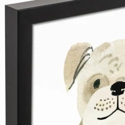 Wall Quotes & Signs-Kirkland's Home Personalized Bulldog Canvas Wall Plaque Tan/White