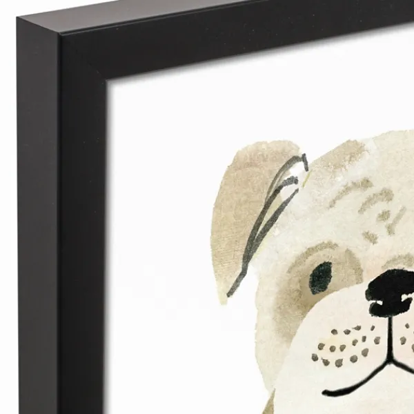Wall Quotes & Signs-Kirkland's Home Personalized Bulldog Canvas Wall Plaque Tan/White