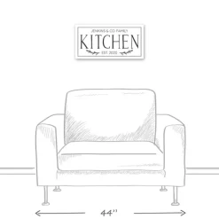 Wall Quotes & Signs-Kirkland's Home Personalized Family Kitchen Co. Canvas Wall Plaque Black/White