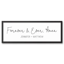 Wall Quotes & Signs-Kirkland's Home Personalized Forever And Ever Canvas Wall Plaque Black/White