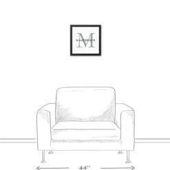 Monogram Wall Decor-Kirkland's Home Personalized Framed Monogram Canvas Wall Plaque White/Black