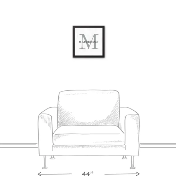 Monogram Wall Decor-Kirkland's Home Personalized Framed Monogram Canvas Wall Plaque White/Black