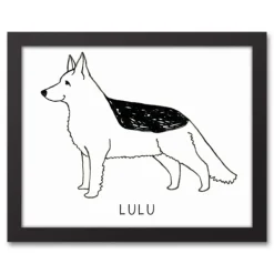 Wall Quotes & Signs-Kirkland's Home Personalized German Shepard Framed Wall Plaque Black/White