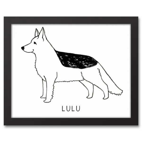 Wall Quotes & Signs-Kirkland's Home Personalized German Shepard Framed Wall Plaque Black/White