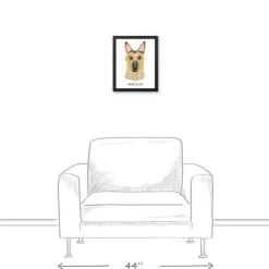 Wall Quotes & Signs-Kirkland's Home Personalized German Shepherd Canvas Wall Plaque Tan/White