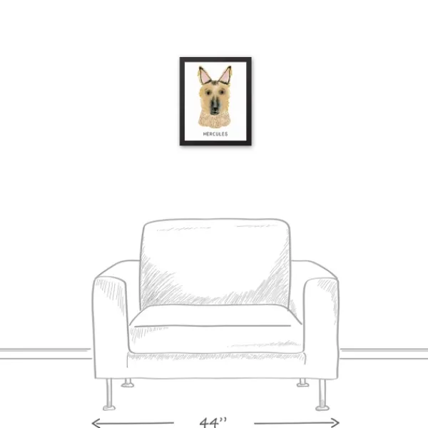 Wall Quotes & Signs-Kirkland's Home Personalized German Shepherd Canvas Wall Plaque Tan/White