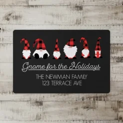 Kitchen & Floor Mats-Kirkland's Home Personalized Gnome For The Holidays Floor Mat Black