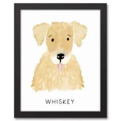 Wall Quotes & Signs-Kirkland's Home Personalized Golden Retriever Canvas Wall Plaque Tan/White
