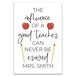 Wall Quotes & Signs-Kirkland's Home Personalized Good Teacher Canvas Wall Plaque White/Multi