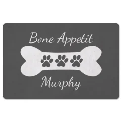 Kitchen & Floor Mats-Kirkland's Home Personalized Gray Bone Apetit Kitchen Mat Gray/White