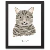 Wall Quotes & Signs-Kirkland's Home Personalized Gray Tabby Cat Canvas Wall Plaque Gray/White