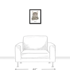 Wall Quotes & Signs-Kirkland's Home Personalized Gray Tabby Cat Canvas Wall Plaque Gray/White