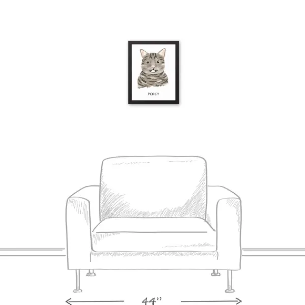 Wall Quotes & Signs-Kirkland's Home Personalized Gray Tabby Cat Canvas Wall Plaque Gray/White