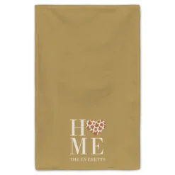 Blankets & Throws-Kirkland's Home Personalized Home With Heart 2-Pc. Harvest Towels Orange/White/Tan