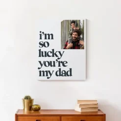 Wall Quotes & Signs-Kirkland's Home Personalized I'M So Lucky You'Re My Dad Canvas Art White