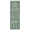 Wall Quotes & Signs-Kirkland's Home Personalized Kitchen Rules Canvas Wall Plaque White/Green
