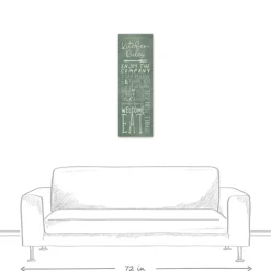 Wall Quotes & Signs-Kirkland's Home Personalized Kitchen Rules Canvas Wall Plaque White/Green