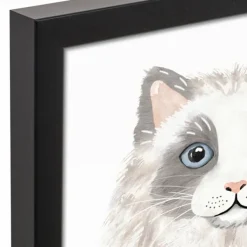 Wall Quotes & Signs-Kirkland's Home Personalized Long Hair Gray Cat Canvas Wall Plaque Gray/White