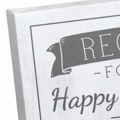 Wall Quotes & Signs-Kirkland's Home Personalized Marriage Recipe Canvas Wall Plaque White/Gray