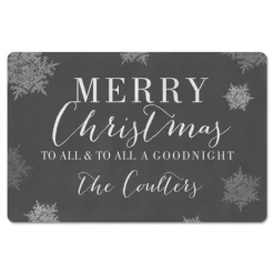 Kitchen & Floor Mats-Kirkland's Home Personalized Merry Christmas To All Kitchen Mat Gray