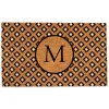 Doormats-Kirkland's Home Personalized Monogram Diamond Doormat Brown/Black