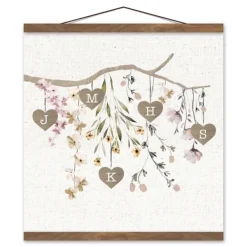 Wall Quotes & Signs-Kirkland's Home Personalized Monogram Tree Branch Teakwood Print Ivory/Brown
