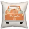 Pillows-Kirkland's Home Personalized Orange Pumpkin Truck Pillow Ivory/Orange