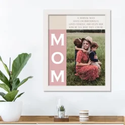 Wall Quotes & Signs-Kirkland's Home Personalized Pink Mom Photo Framed Print Pink/Ivory