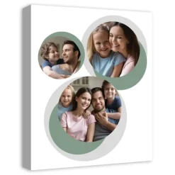 Wall Quotes & Signs-Kirkland's Home Personalized Sage Circle Photo Wall Plaque White/Gray/Green