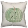Pillows-Kirkland's Home Personalized Sage Pumpkin Harvest Outdoor Pillow White/Green