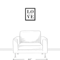 Wall Quotes & Signs-Kirkland's Home Personalized Simple Love Framed Canvas Wall Plaque White/Black