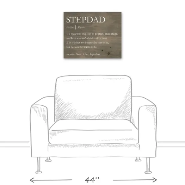 Wall Quotes & Signs-Kirkland's Home Personalized Stepdad Definition Canvas Wall Plaque Brown/White