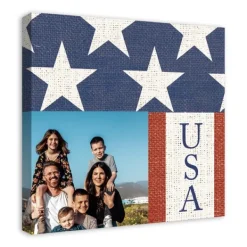 Wall Quotes & Signs-Kirkland's Home Personalized Usa Flag Canvas Art Print White/Red/Blue