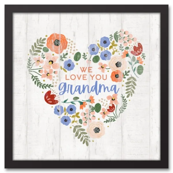 Wall Quotes & Signs-Kirkland's Home Personalized We Love You Floral Framed Art Print White/Multi