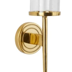 Sconces-Kirkland's Home Pierre Polished Stem Sconce Gold