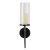 Sconces-Kirkland's Home Pierre Polished Stem Sconce Black