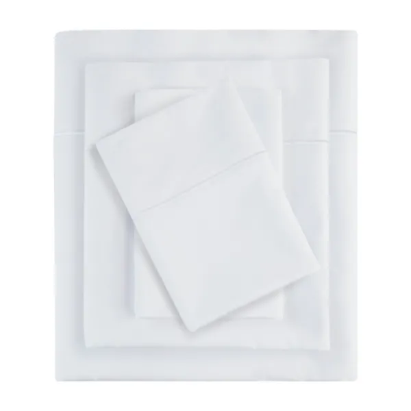 Bed Sheets-Kirkland's Home Pima Cotton Sateen 4-Pc. King Sheet Set White