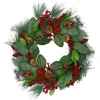 Wreaths-Kirkland's Home Pine Needles And Berries Wreath Green/Red